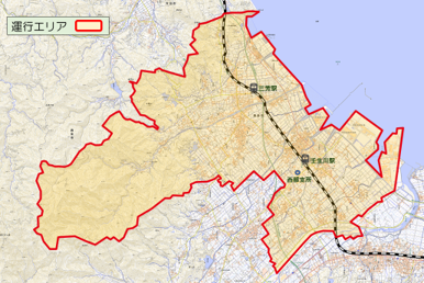 東予地域運行範囲図