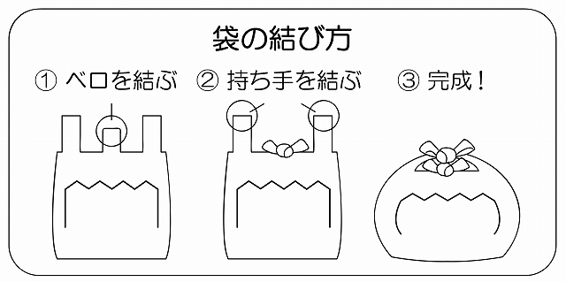 新しいごみ袋の結び方
